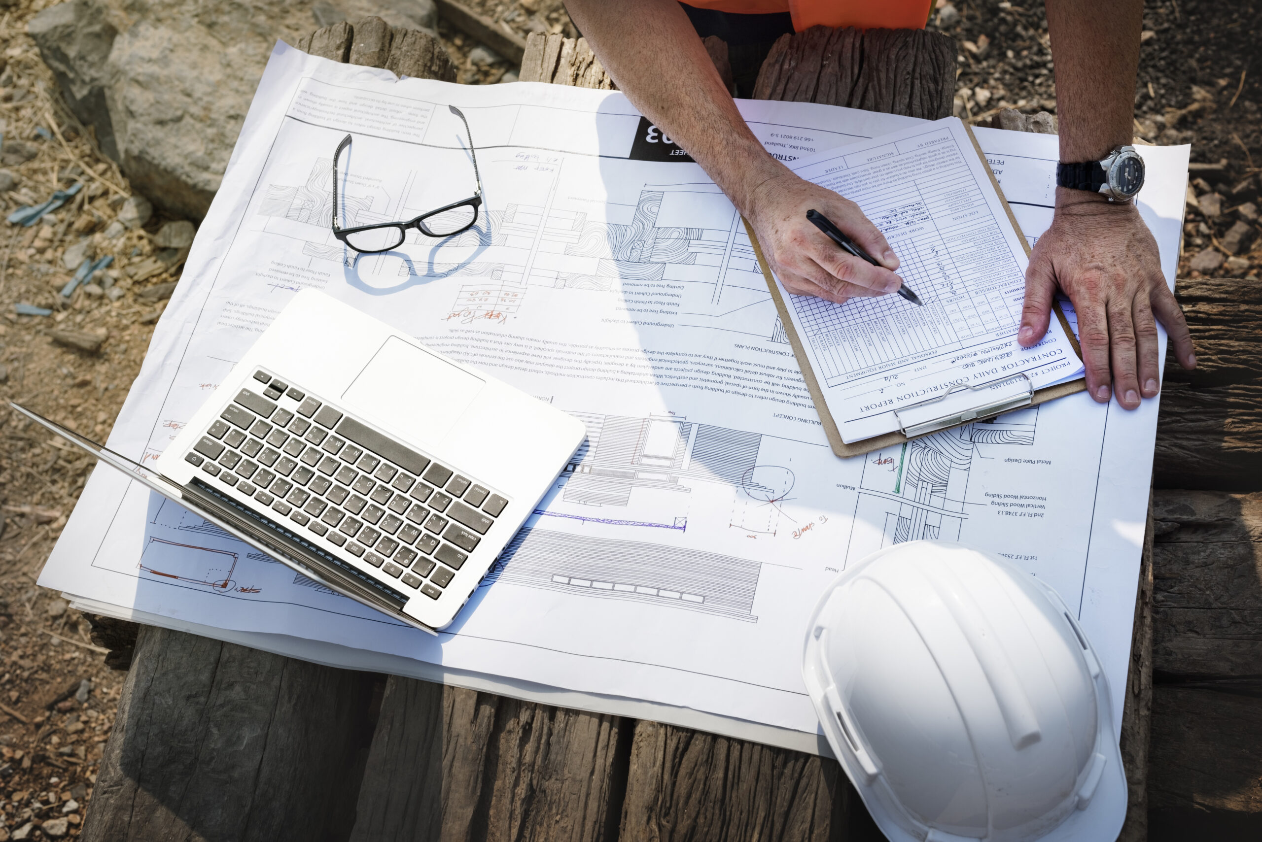 Site engineer on a construction site engineer on a construction site