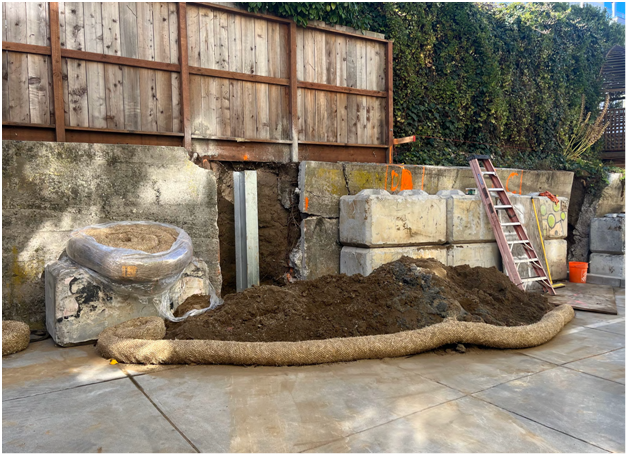 San Francisco Retaining Wall Distress
